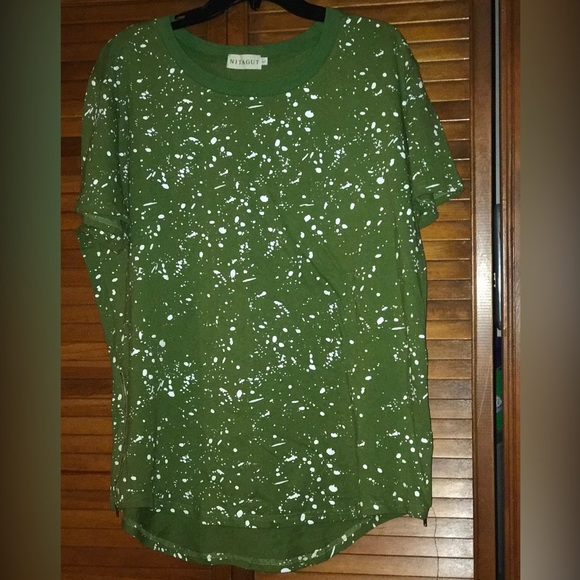 white paint splatter tee